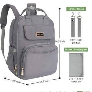 Diaper bag/backpack- grey
